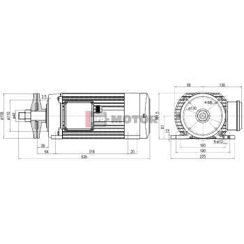 Silnik elektryczny MSC81 5,5kW 1425obr/min 400V Lewy
